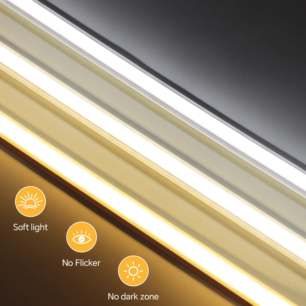 COB Neon Silicone LED Strip Light — Touch & Gesture Control, Dimmable