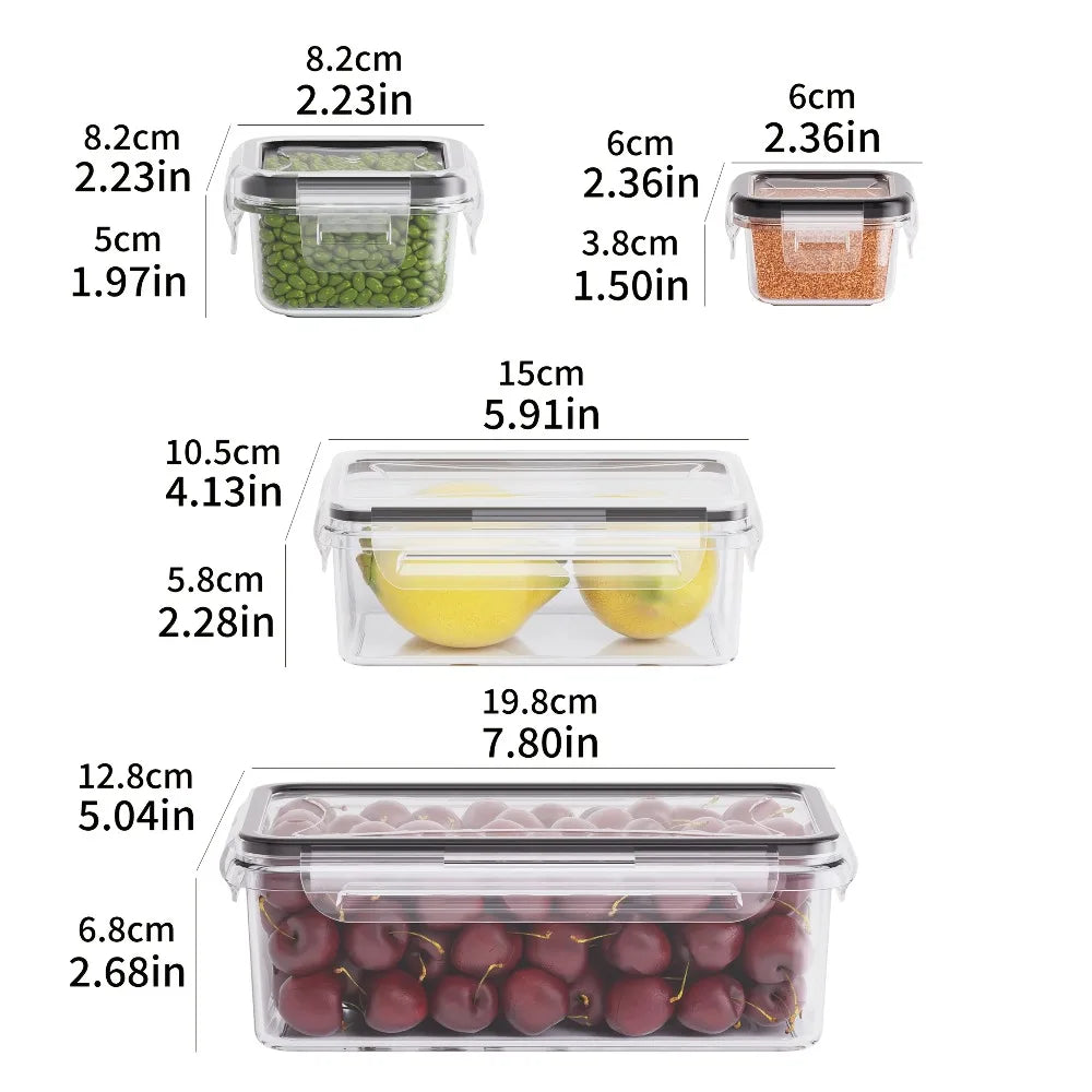 BPA-Free Airtight Food Containers with Locking Lids — Set of 8, Microwave & Freezer Safe