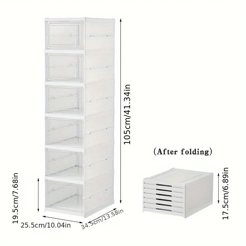 Stackable Dustproof Shoe Cabinet with Doors