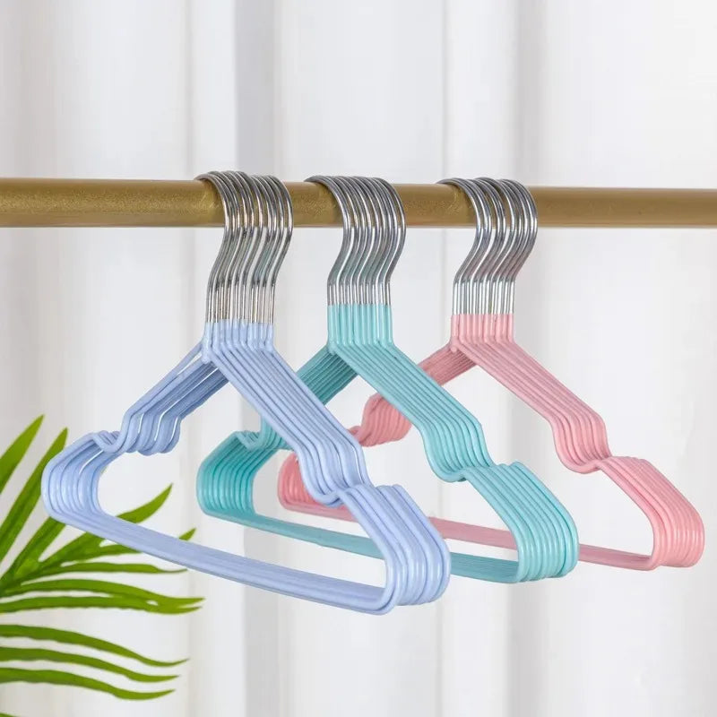 Non-Slip Metal Baby Hangers — Pack of 10