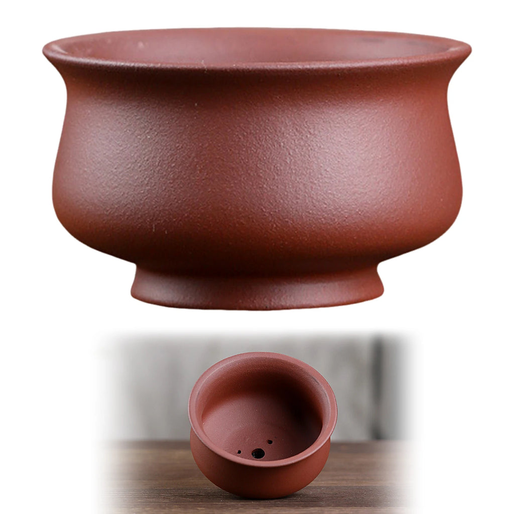 Purple Porcelain Ceramic Flower Pot – Drain Hole Bonsai & Succulent Planter