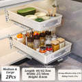 Kitchen Sliding Drawer Cabinet Organizer with Handle — No-Drill, Multipurpose