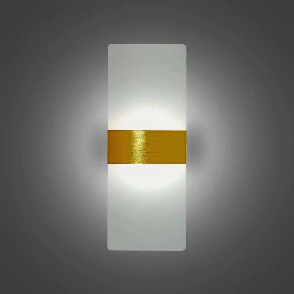 Acrylic LED Wall Sconce — 6W/12W, Black, Gold or Silver