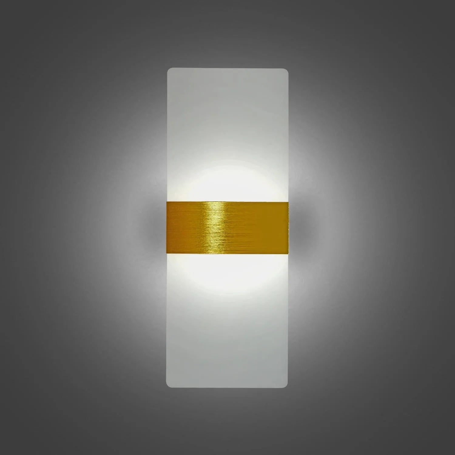 Acrylic LED Wall Sconce — 6W/12W, Black, Gold or Silver