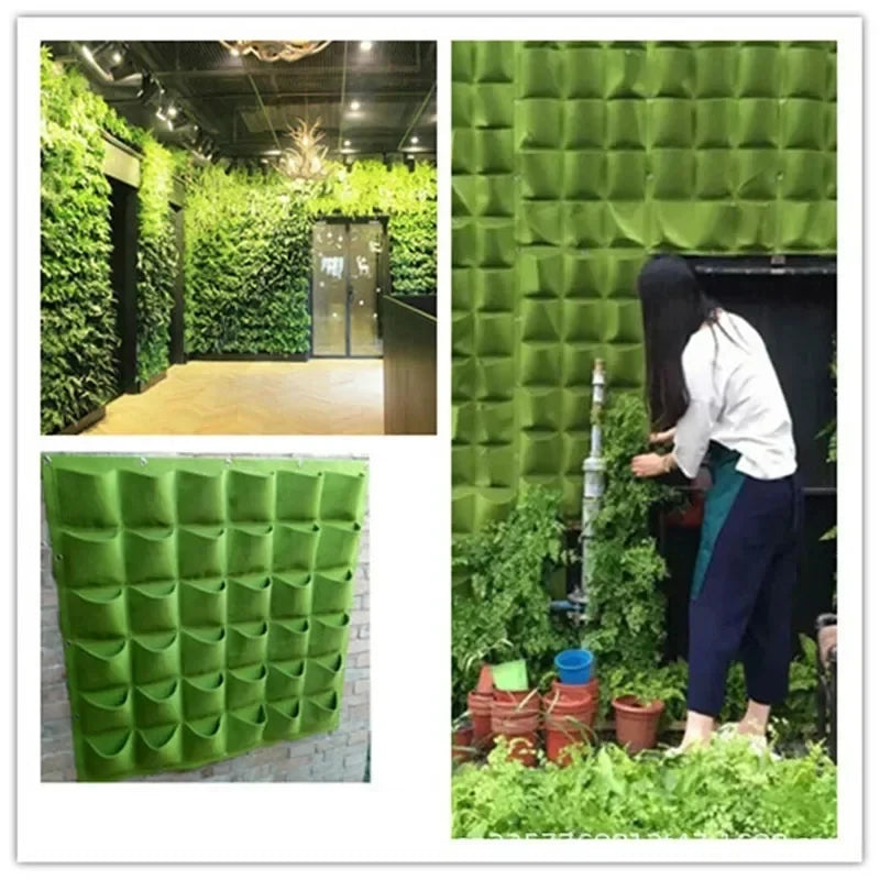 Wall Hanging Pocket Grow Bags – Vertical Garden Felt Planter for Indoor & Outdoor