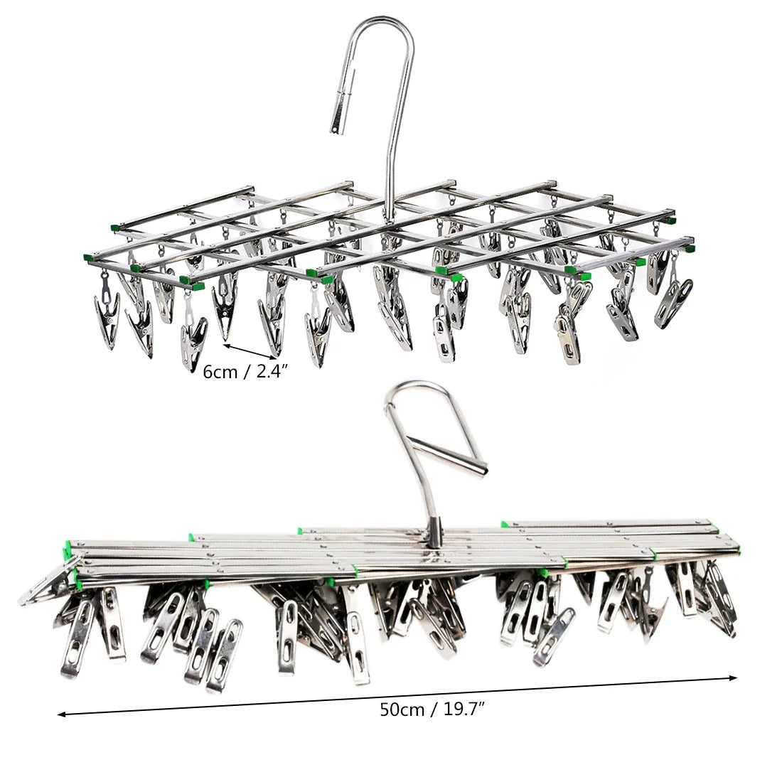 Foldable Stainless Steel Clip Drying Rack