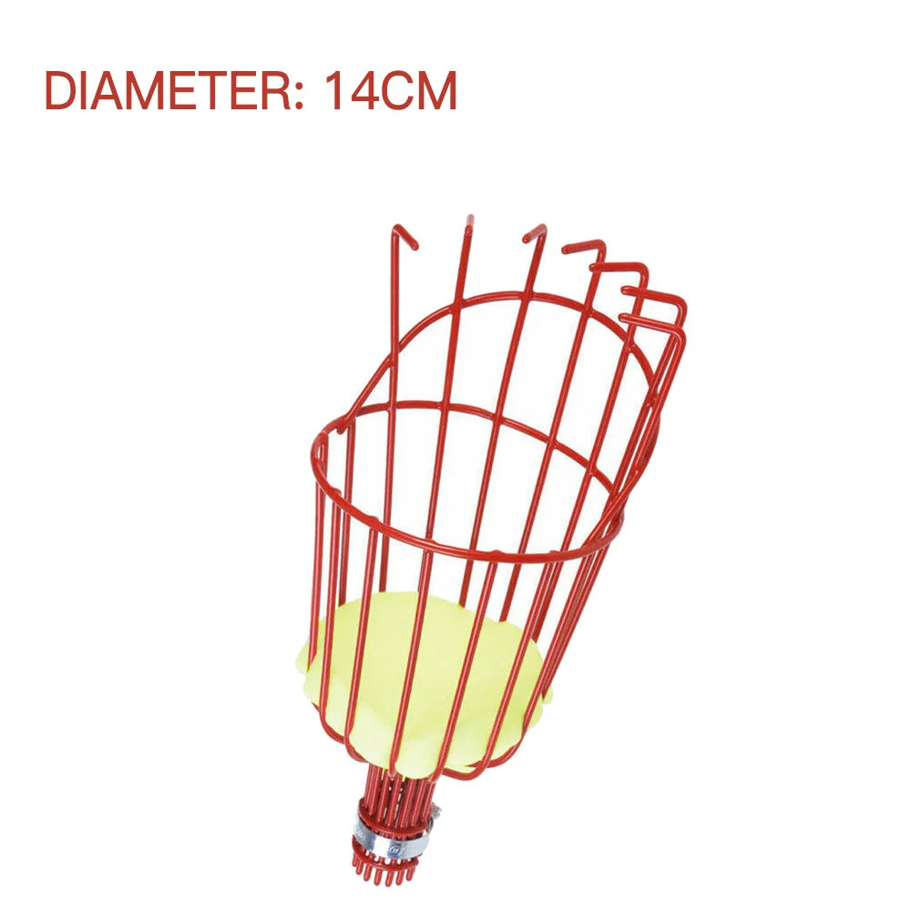 Telescopic Fruit Picker Basket – Stainless Steel Catcher for Apples, Oranges & High-Altitude Picking