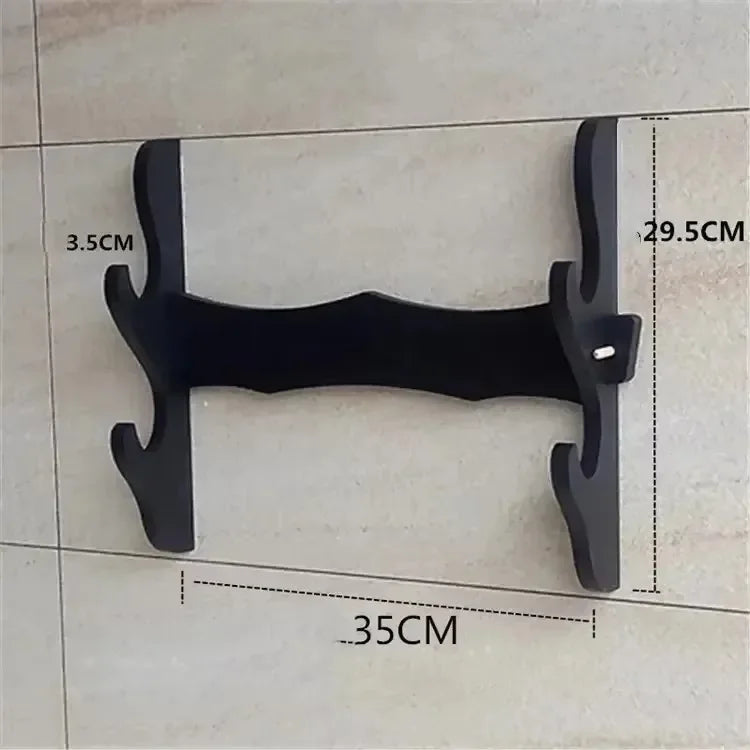 Wall-Mounted Katana Sword Display Rack — Japanese Samurai Decoration