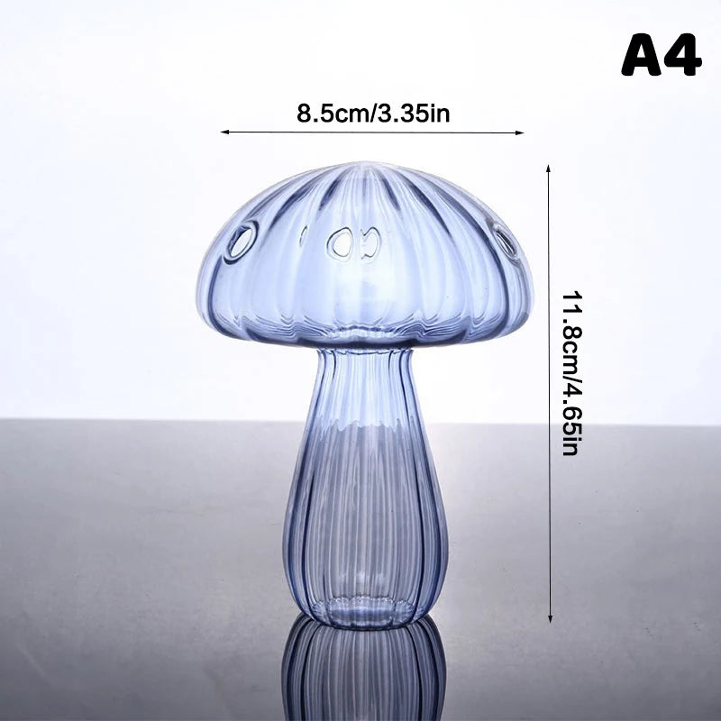 Colourful Stained Glass Mushroom Vase — Hydroponic & Aromatherapy Decoration