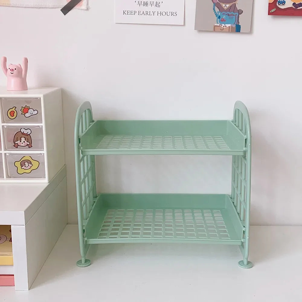Multi-Functional Plastic Desktop Storage Rack — 21 × 19.8 × 13.7 cm