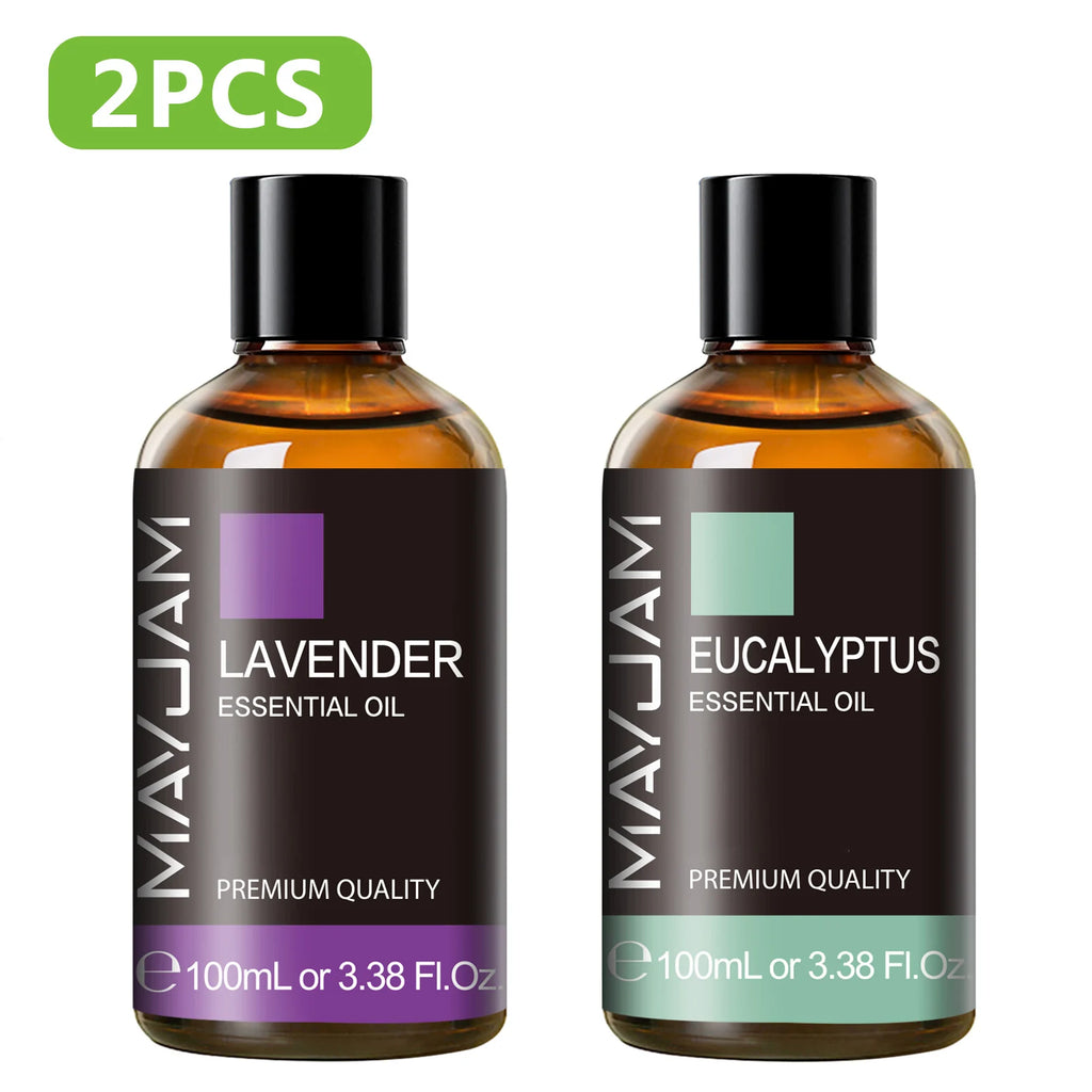 MAYJAM 100ml Pure Plant Essential Oil — Mint, Bergamot, Patchouli, Lemongrass & More