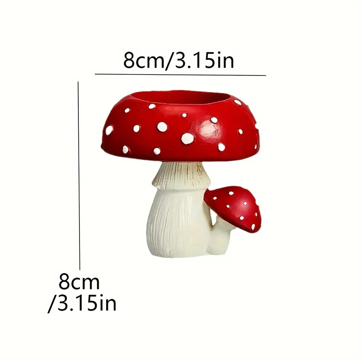 Resin Mushroom Tealight Candle Holder — Decorative Craft Ornament
