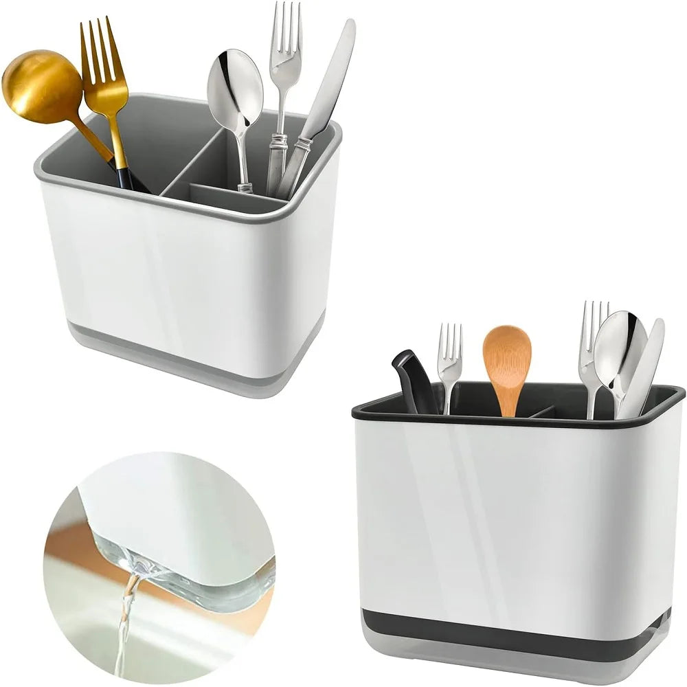 Double-Layer Chopstick & Cutlery Drain Rack — Stackable, Multipurpose