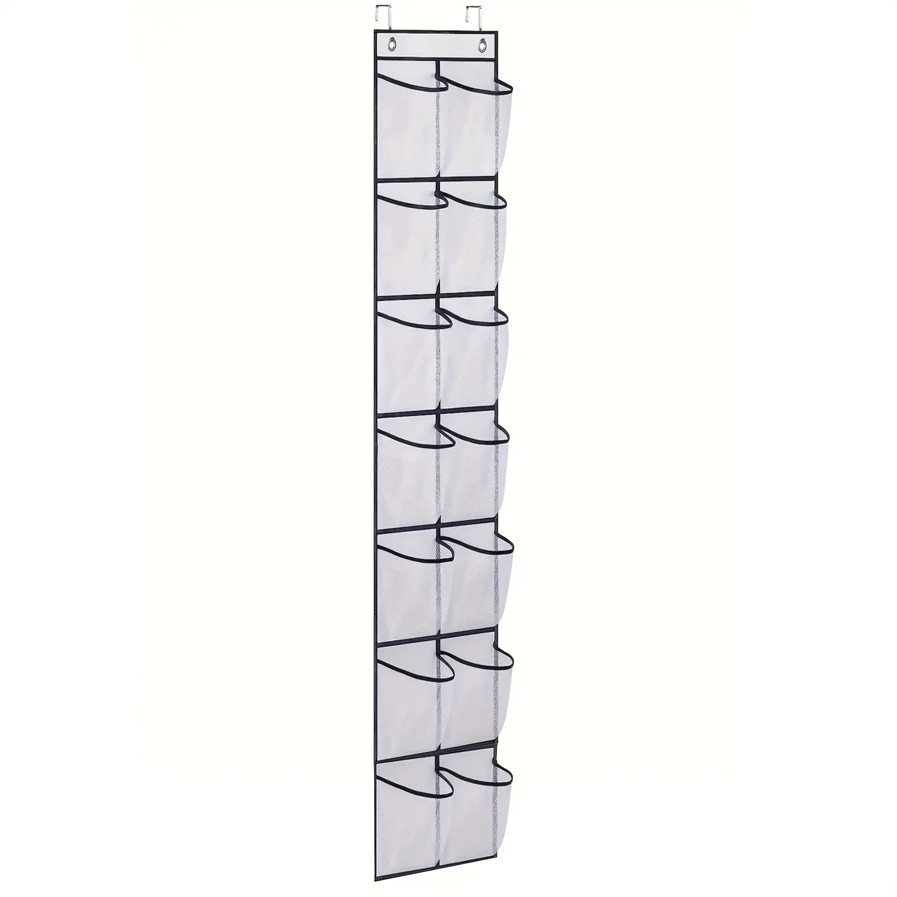 Over-Door Mesh Shoe Organizer — 14, 24 or 40 Grid Pockets, Foldable
