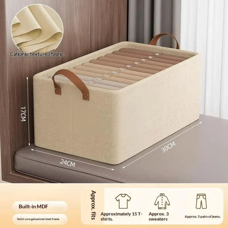 Stackable Fabric Storage Box — Wardrobe Organizer