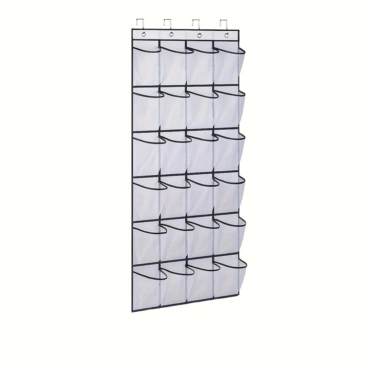 Over-Door Mesh Shoe Organizer — 14, 24 or 40 Grid Pockets, Foldable
