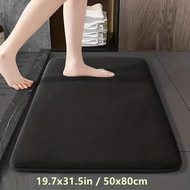 Coral Velvet Quick-Dry Door Mat — Non-Slip, Absorbent Bathroom Floor Mat