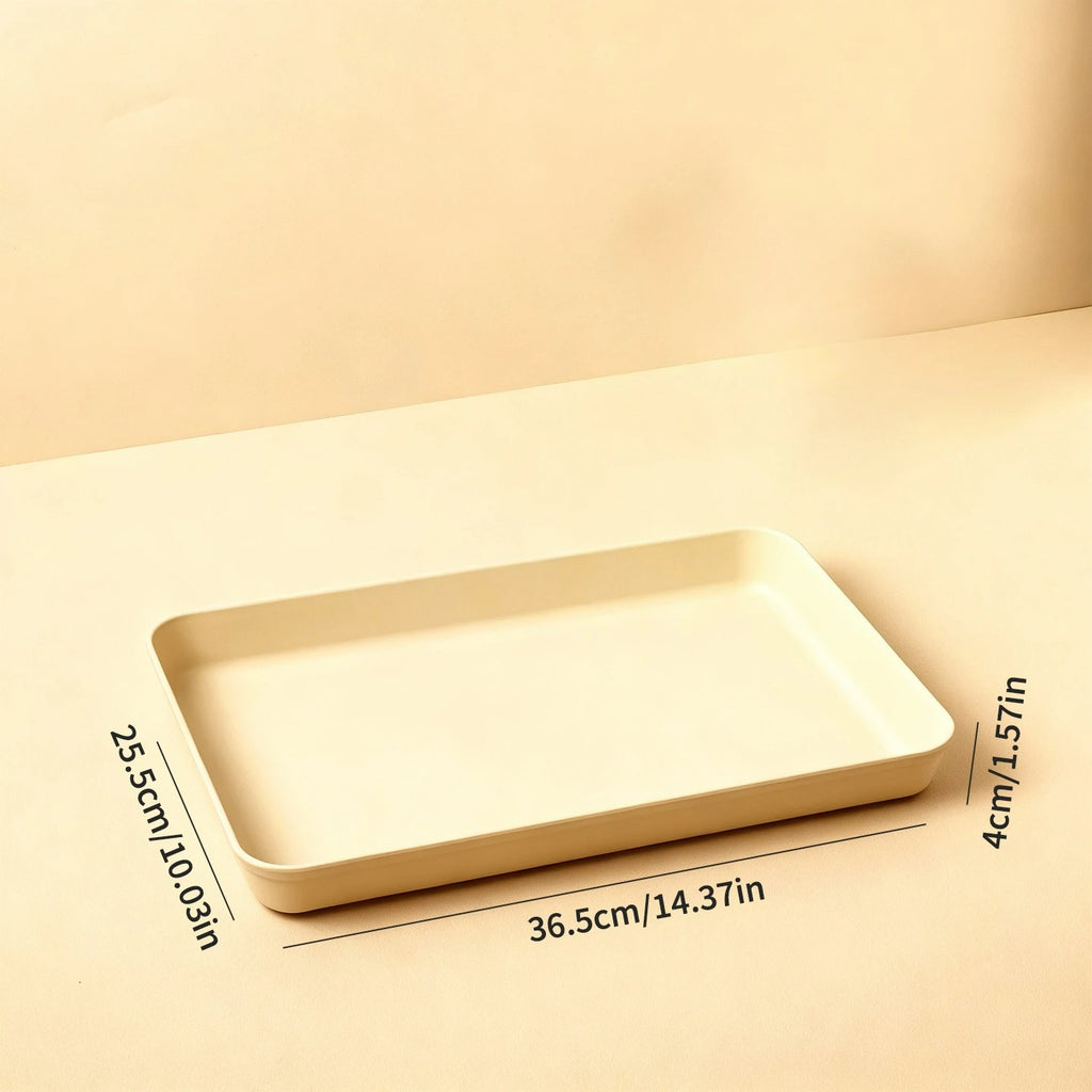 Deep Rectangular Plastic Storage Tray — Multi-Purpose Food & Kitchen Organiser