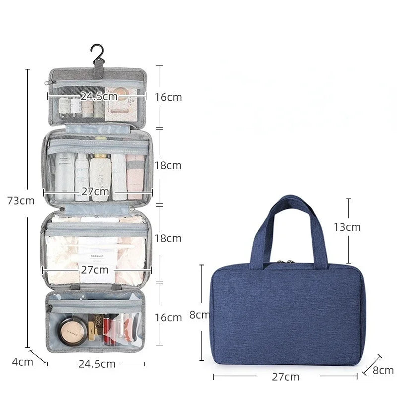 Waterproof Folding Toiletry Bag — Dry-Wet Separation, Large Capacity