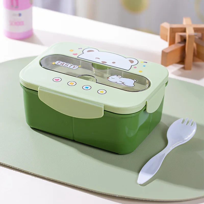 BPA-Free Leakproof Lunch Box with Cutlery — Microwave Safe, for School & Office
