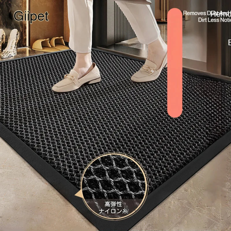 Super Soft PVC Non-Slip Door Mat – Waterproof Braided Entrance Rug