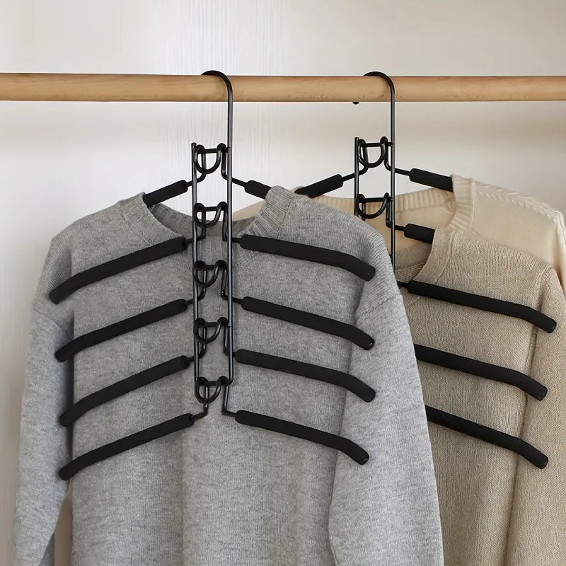 Multi-Layer Space-Saving Metal Clothes Hanger
