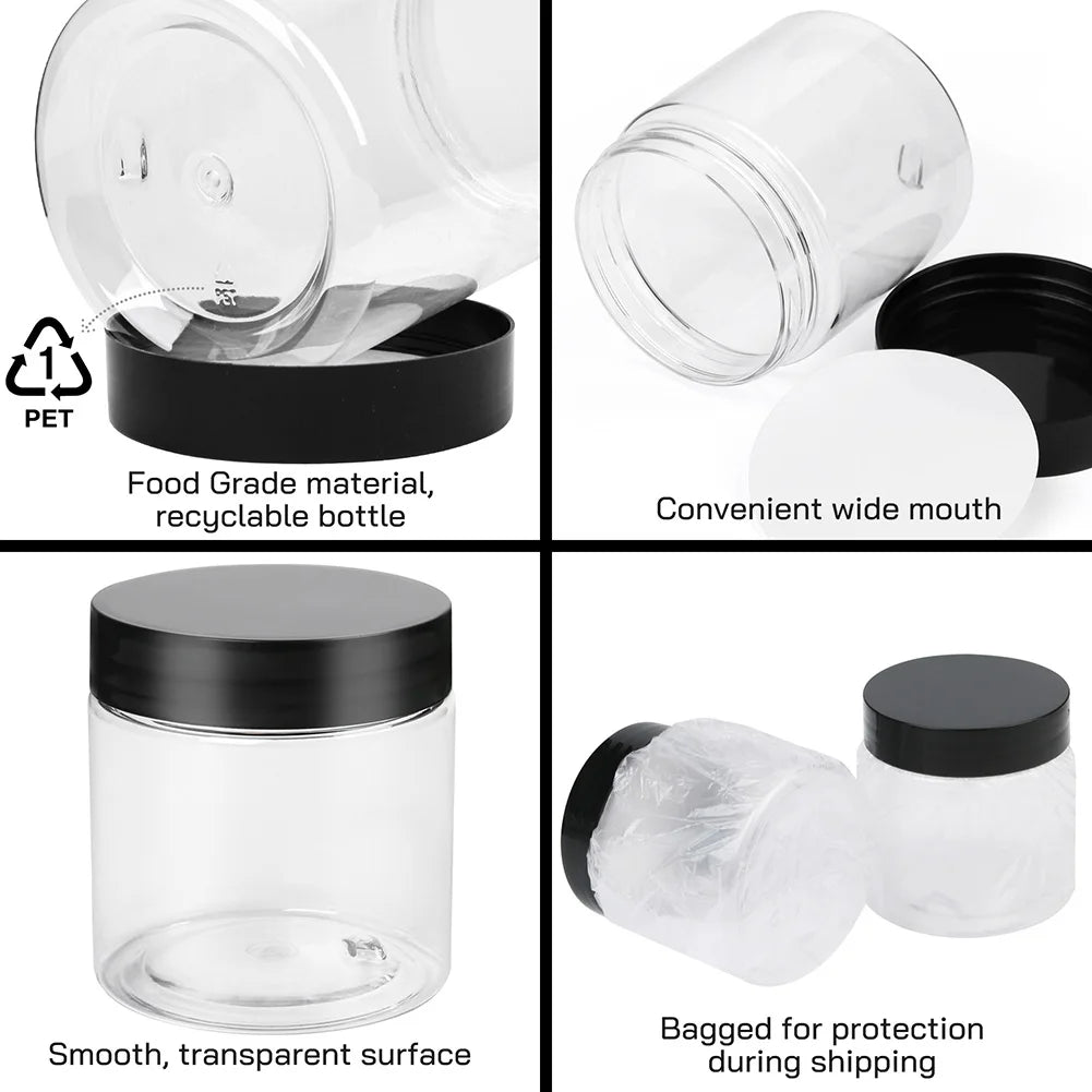 Sealed Plastic Kitchen Storage Jars — Transparent, Moisture-Proof, Set of 12