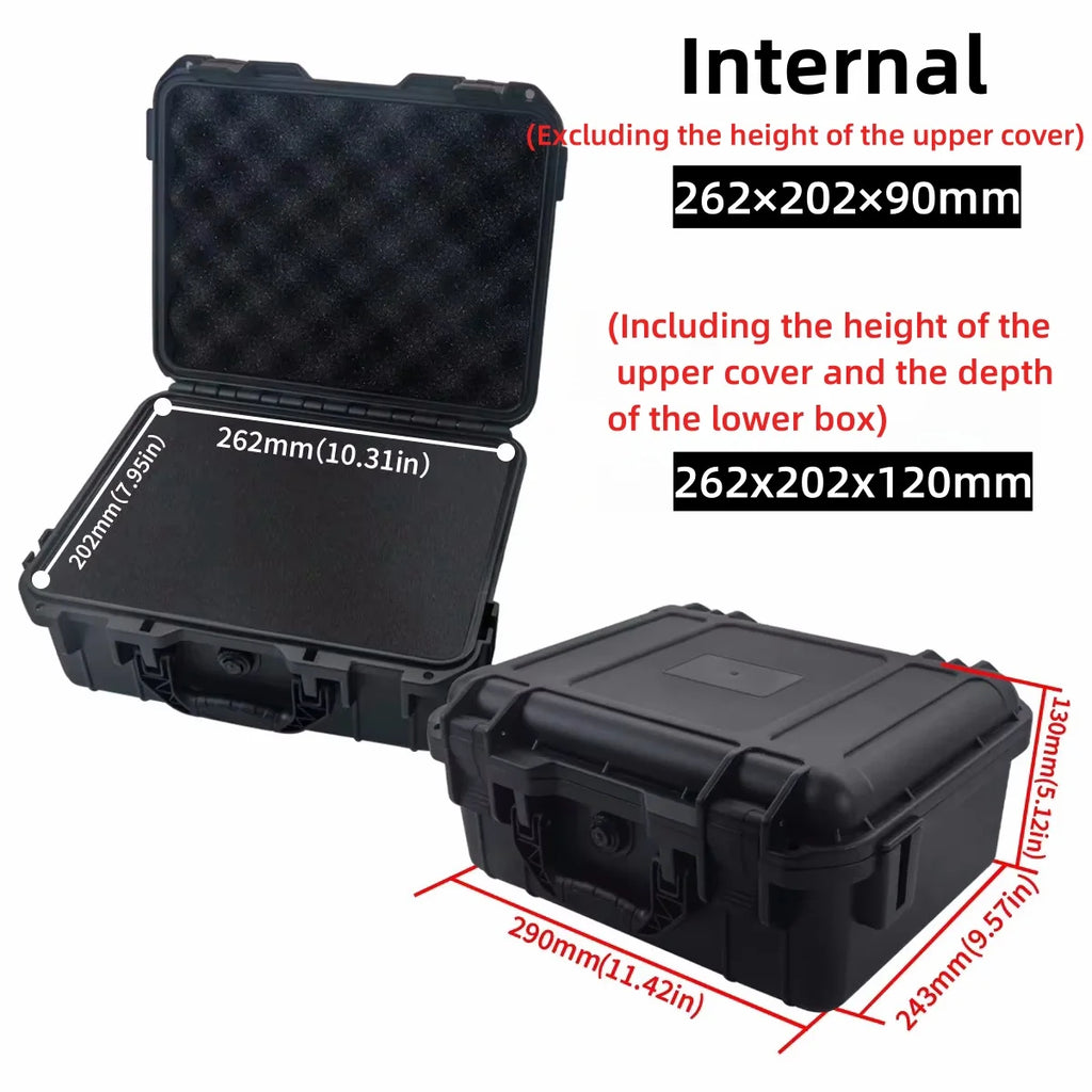 Waterproof Hard Carry Case with Pre-cut Sponge – Shockproof Safety Tool & Equipment Organizer