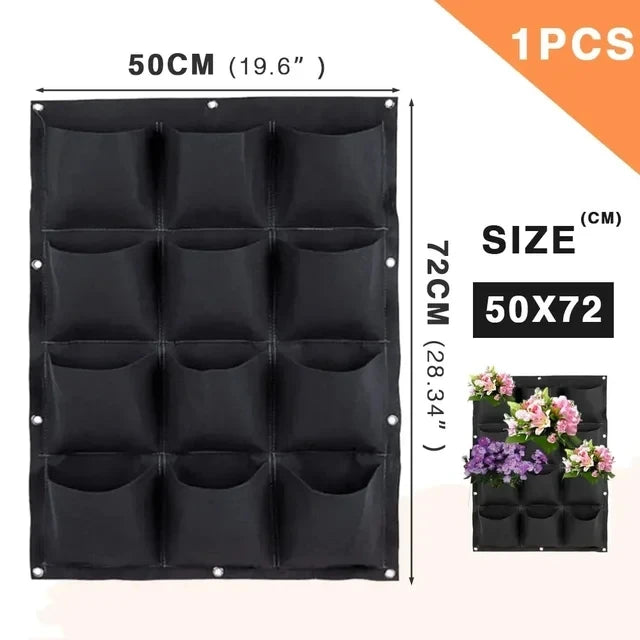 Wall Hanging Pocket Grow Bags – Vertical Garden Felt Planter for Indoor & Outdoor