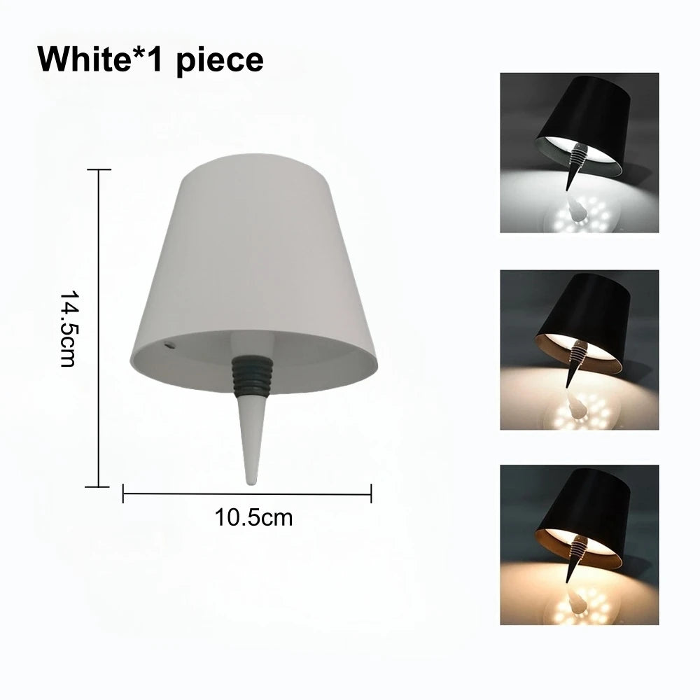 Wireless LED Wine Bottle Table Lamp — Touch Dimming, 3 Colour Temperatures