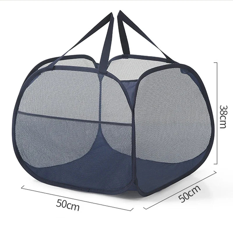 90L Collapsible Pop-Up Laundry Hamper with Handles