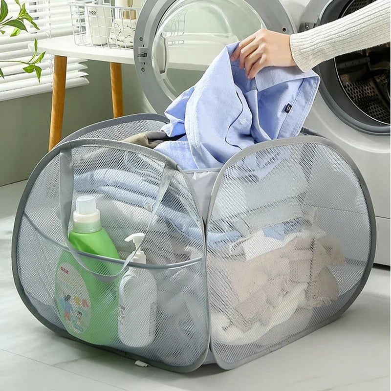 90L Collapsible Pop-Up Laundry Hamper with Handles