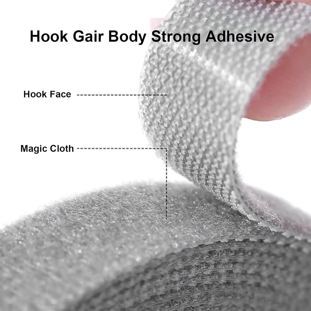 1M Reusable Hook & Loop Cord Straps — Self-Adhesive Cable Organizer