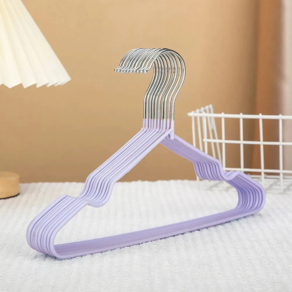 Non-Slip Metal Baby Hangers — Pack of 10