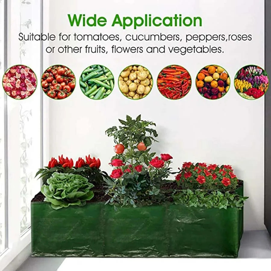 Multi-Grid Round Grow Bag – 4/6/8 Compartment PE Planter for Vegetables & Flowers