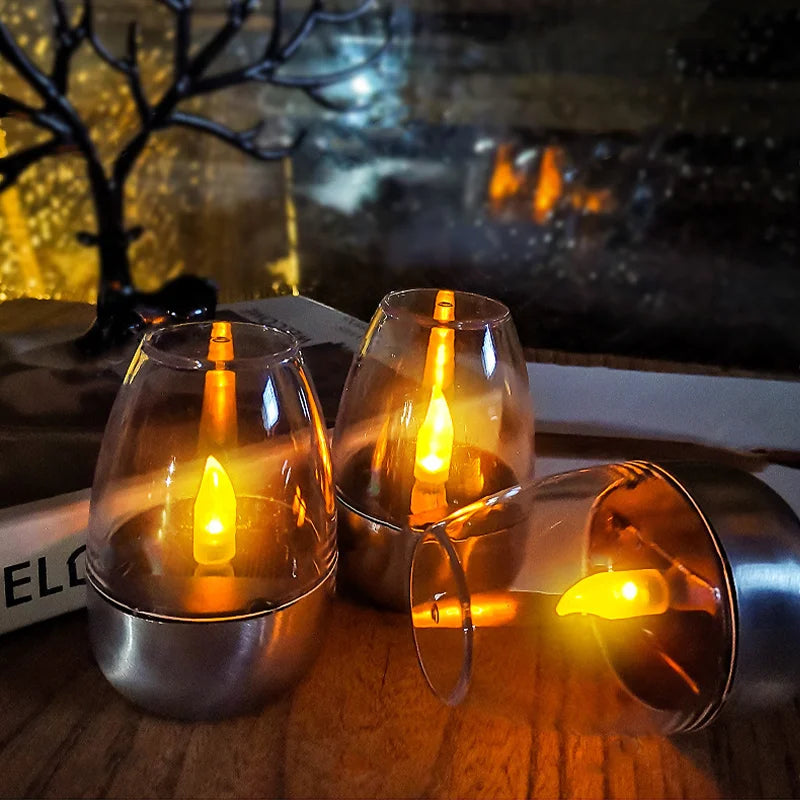Solar Powered Flameless LED Candle Lamp — Outdoor Waterproof Night Light