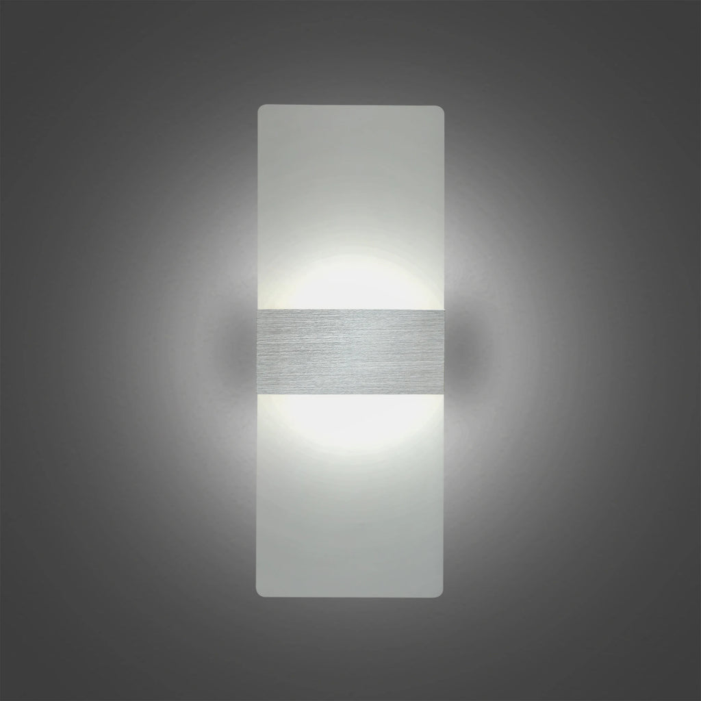Acrylic LED Wall Sconce — 6W/12W, Black, Gold or Silver