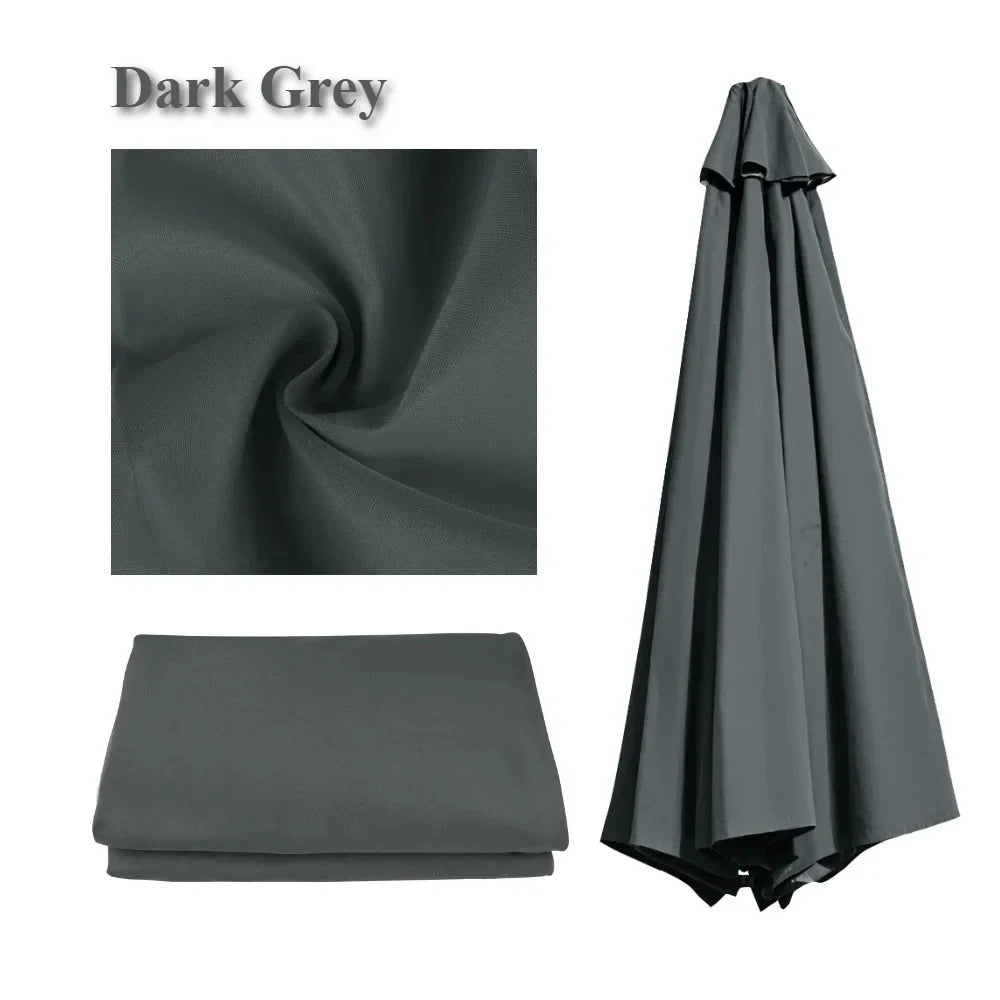 Replacement Parasol Canopy Cover – Polyester Waterproof 2–3m for 6/8 Ribs