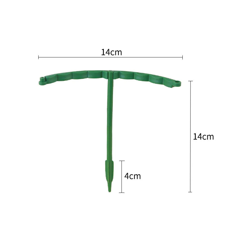 T-Shaped Plastic Plant Support Pile – Flower & Greenhouse Fixing Rod Holder (1/4/8/16 pcs)