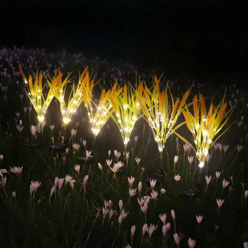 RTONTR Solar 7-Head Wheat Ear Ground Light – Garden & Lawn Stake Decor