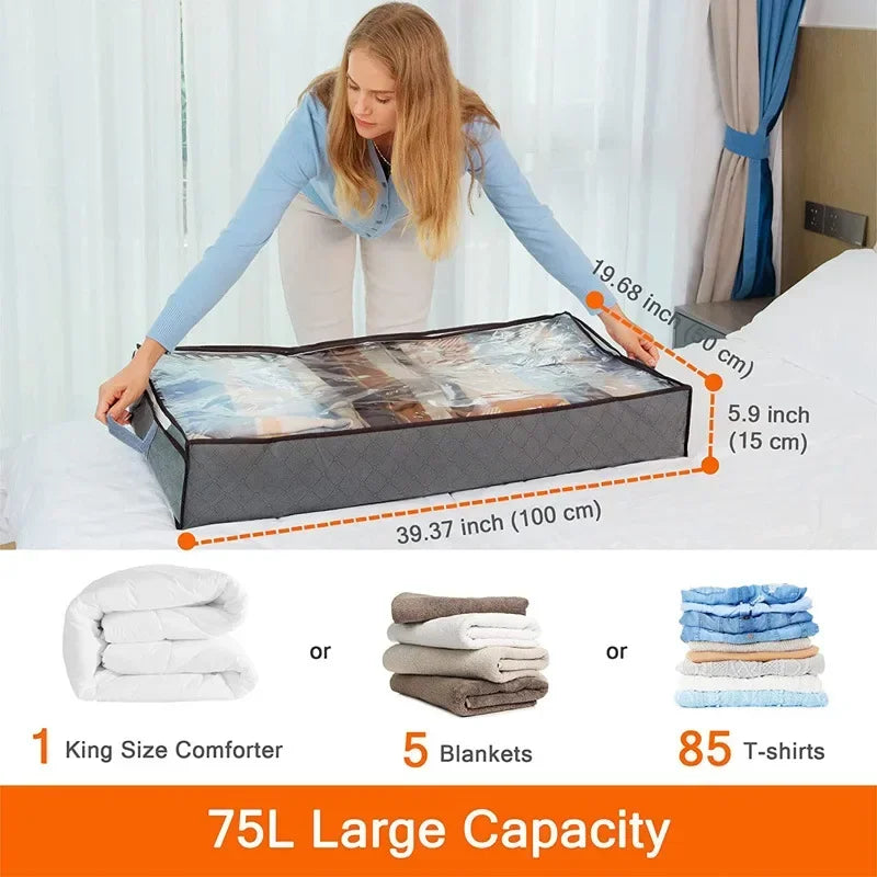 Foldable Dustproof Under-Bed Storage Bag