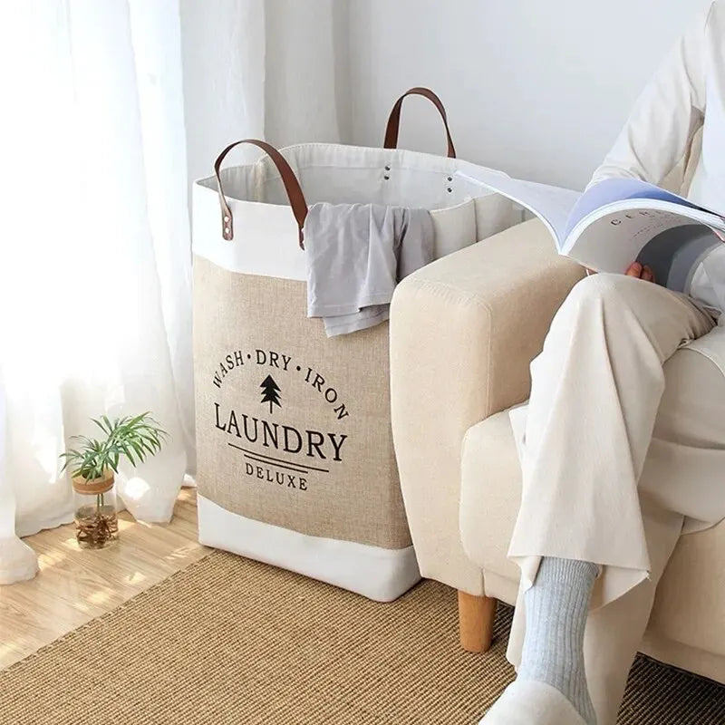 Large Foldable Fabric Laundry Basket