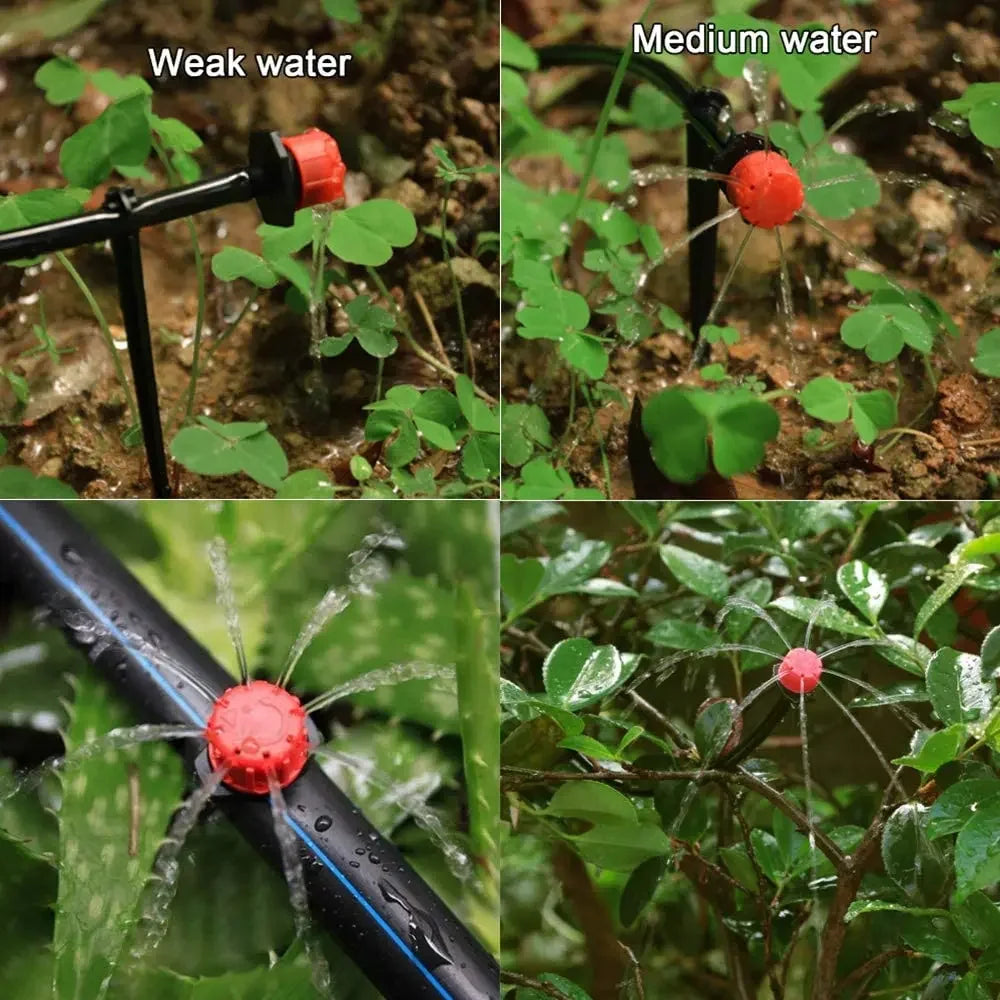 Adjustable Drip Irrigation Emitters – 1/4" Micro Drippers for Watering Systems (50–800 pcs)