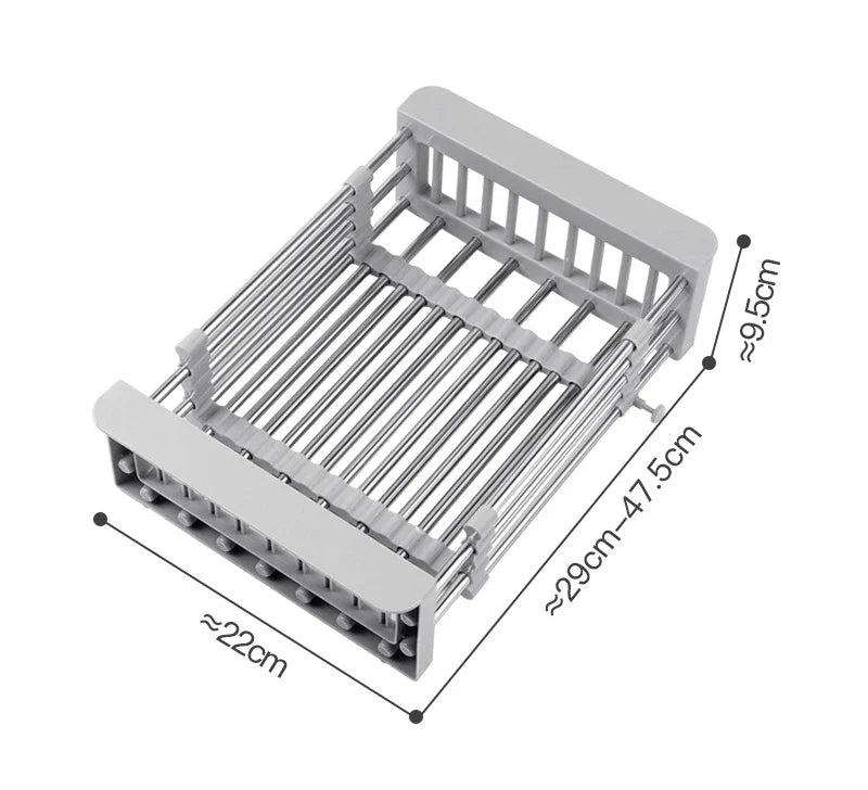 Retractable Stainless Steel Sink Drain Basket