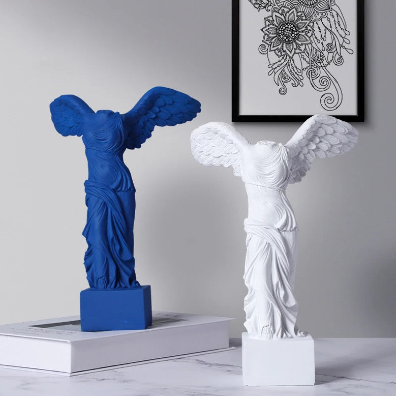 Winged Victory of Samothrace Resin Figurine — 24.5 cm Greek Goddess Sculpture