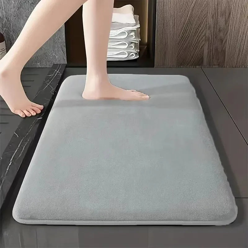 Coral Velvet Quick-Dry Door Mat — Non-Slip, Absorbent Bathroom Floor Mat