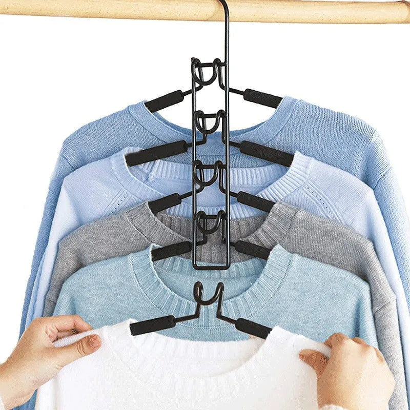 Multi-Layer Space-Saving Metal Clothes Hanger