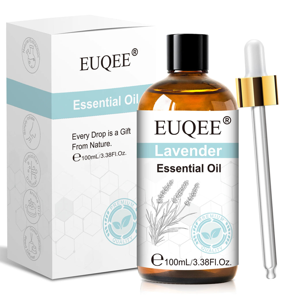 EUQEE 100ml Pure Essential Oil — Vanilla, Lavender, Cinnamon or Lemon — Diffuser & Candle Making
