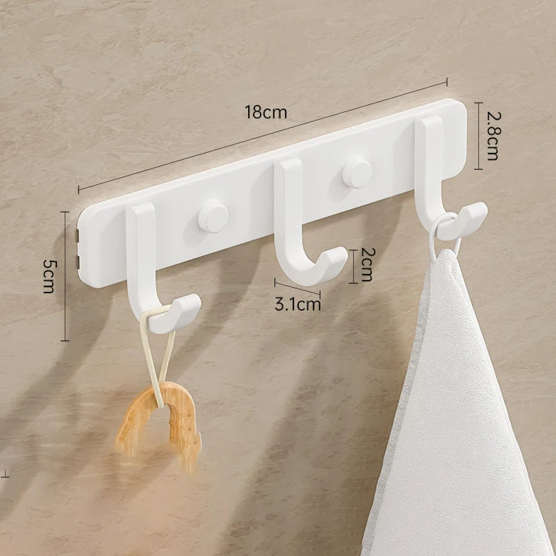 Space Aluminium Wall-Mounted Coat Hook Rack — Entryway & Bathroom Hanger