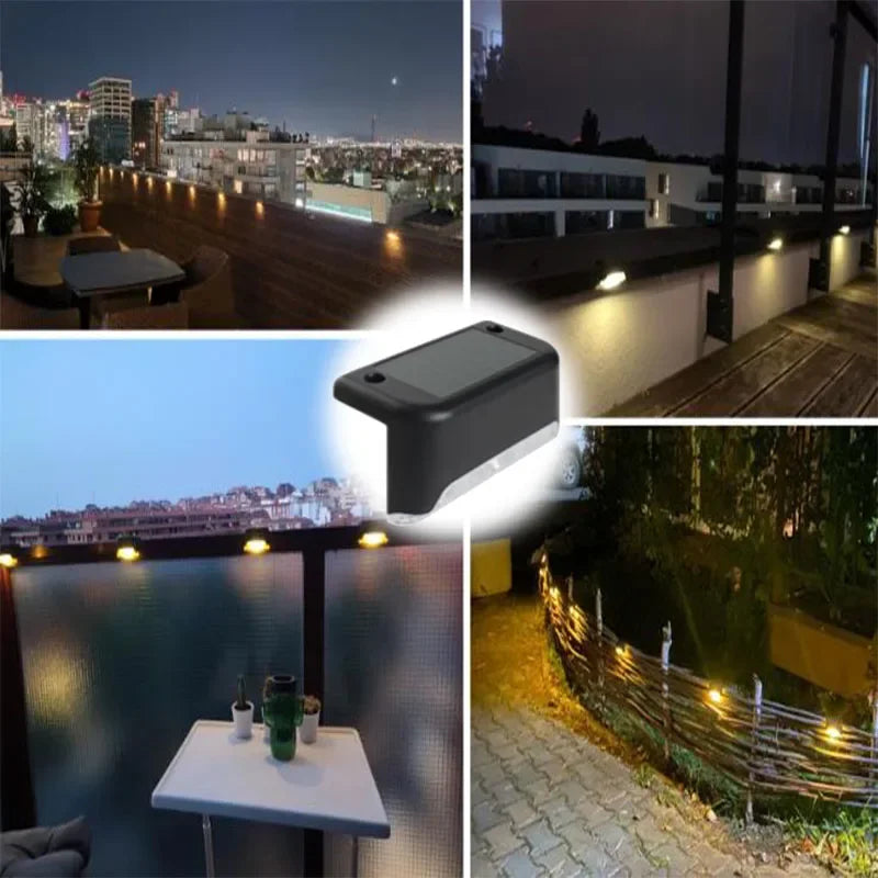 XIWANGFIRE Solar LED Step Light – IP65 Warm/Cool White for Stairs & Patio